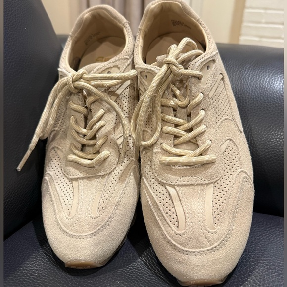 Ash / EU 39 - US 9 / Cream Kallen Suede Sneakers / Minimalism / Neutral / Sporty - Picture 5 of 11